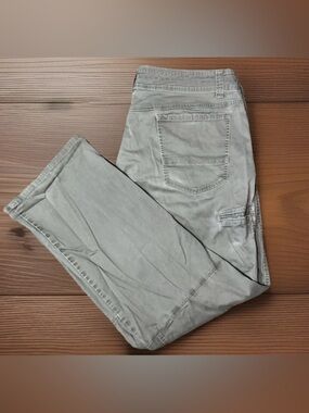 KUHL Pants Mens 40x32 SLACKR Gray Outdoor Cargo Stretch Articulated Knees Fit